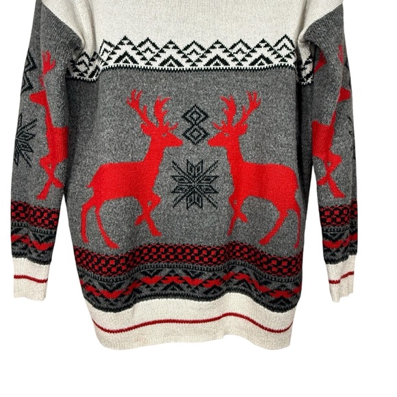 Mossimo Supply Co. Reindeer And Snowflake Christmas Sweater Size L - Picture 4 of 10
